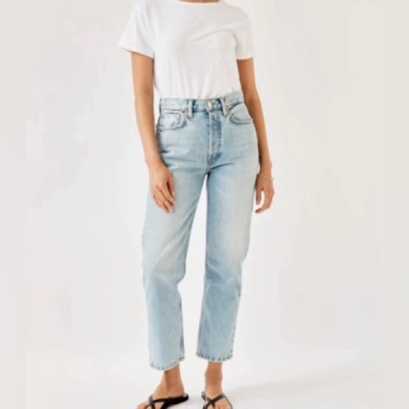 Re/Done 70s stove pipe denim jeans in wash “worn in naf” - Picture 1 of 12